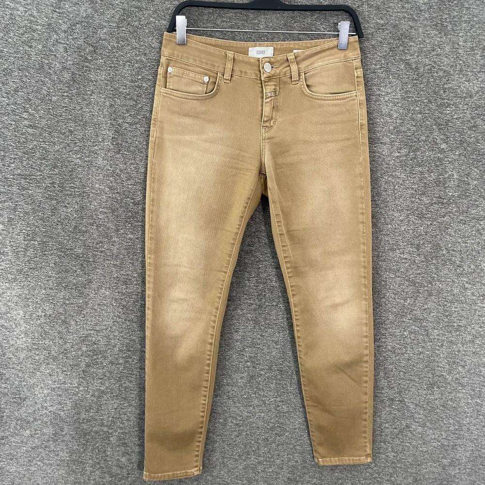 Closed Baker Jeans Womens 27 Beige Med Wash Mid Rise Skinny Stretch Denim Italy